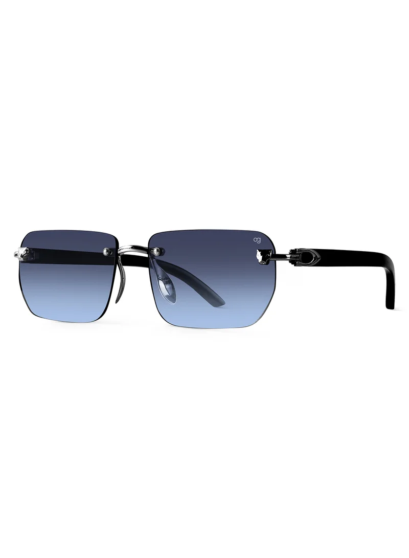 Woggles – Woggles Uv-Protected Blue Rimless Rectangle Sunglasses | Best Price UAE