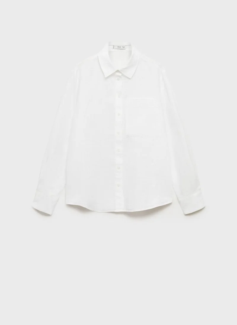 MANGO – MANGO Pocket Linen Shirt for Women | Best Price UAE