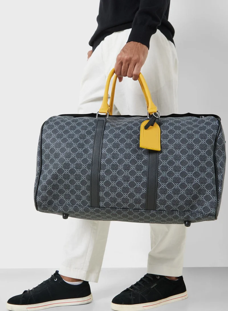 Robert Wood – Robert Wood Printed Weekender Duffle Bag for Men | Best Price UAE