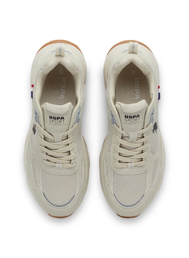U.S. Polo Assn. – U.S. Polo Assn. Beige Men’s Beige Low-Top Sneakers – Lightweight Lace-Up Design, Comfortable for Everyday Outfits for Men | Best Price UAE