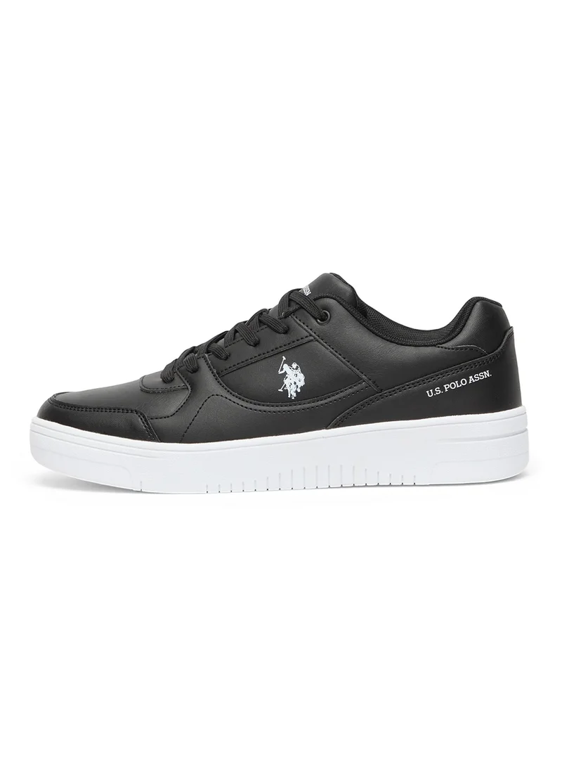 U.S. Polo Assn. – U.S. Polo Assn. Black/White Men’s Black Low-Top Sneakers – Sleek Style with Lace-Up Design and Comfort Cushioned Sole for Everyday Wear for Men | Best Price UAE