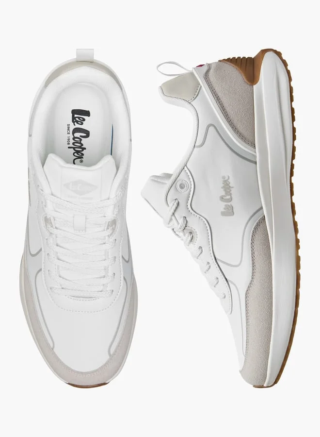 Lee Cooper – Lee Cooper WHITE Men’s Logo Detail Sneakers with Lace-Up Closure for Men | Best Price UAE