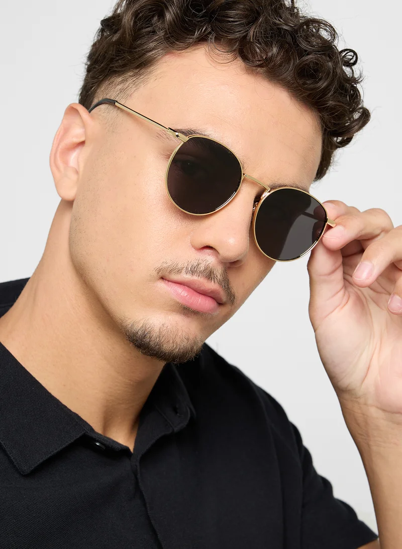 Robert Wood – Robert Wood Polarized Lens Round Sunglasses for Men | Best Price UAE