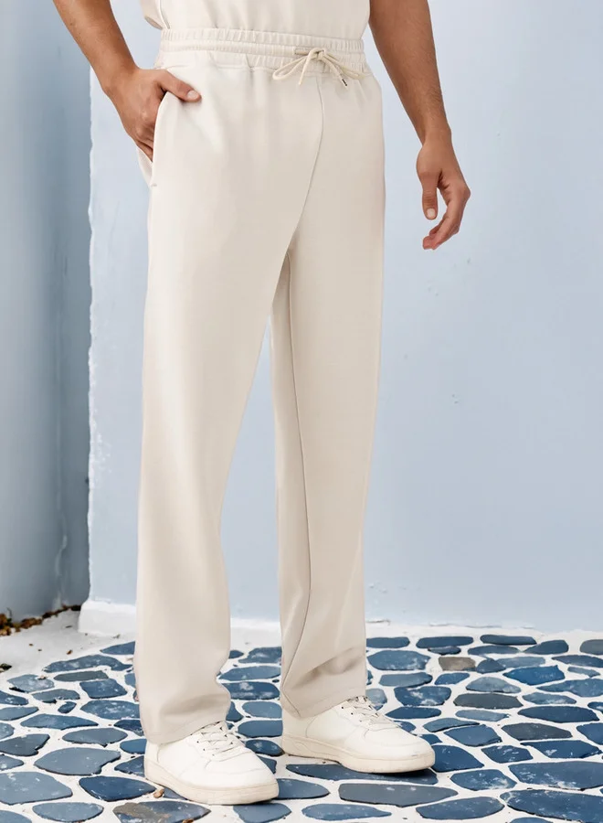 Kappa - Kappa Kappa Printed Track Pants with Drawstring Closure and Pockets for Men | Best Price UAE