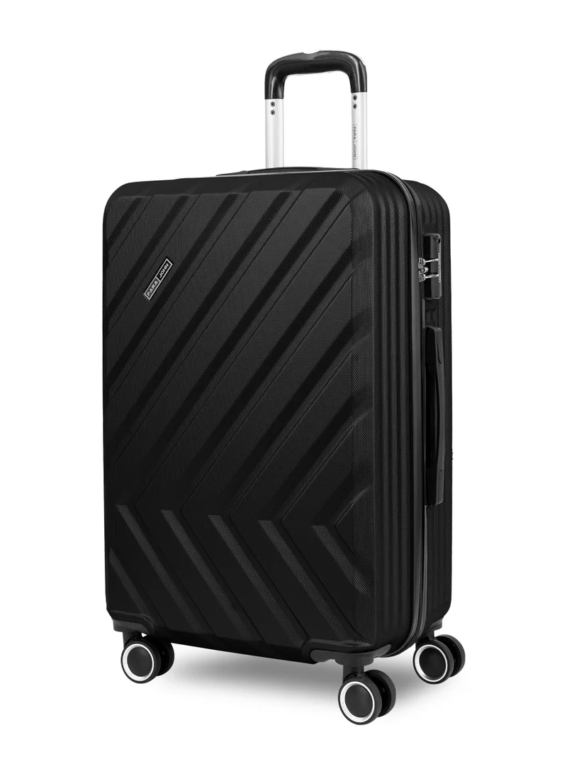 PARAJOHN - PARAJOHN Black Large 28-Inch ABS Material Lightweight Hardshell Luggage Trolley | 3.8kg Durable Hardsided Spinner Trolley Suitcase black | Best Price UAE