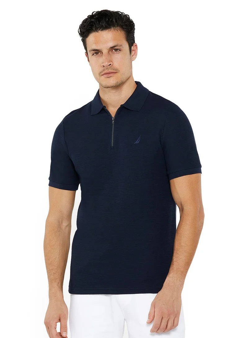 NAUTICA – NAUTICA Dark Navy Slim Fit Premium Cotton Logo Polo Shirt for Men | Best Price UAE