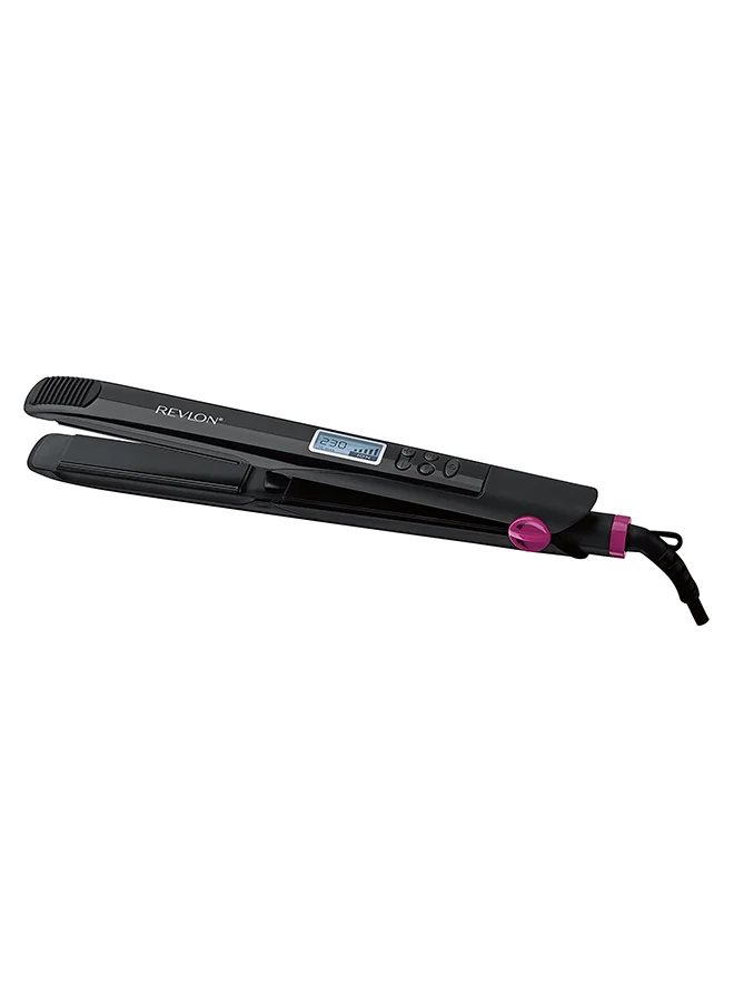 Revlon – Revlon Digital Straightener, dual voltage, frizz control, 9 LCD settings. Multiple heat settings upto 230C. Black 25cm for Women | Best Price UAE