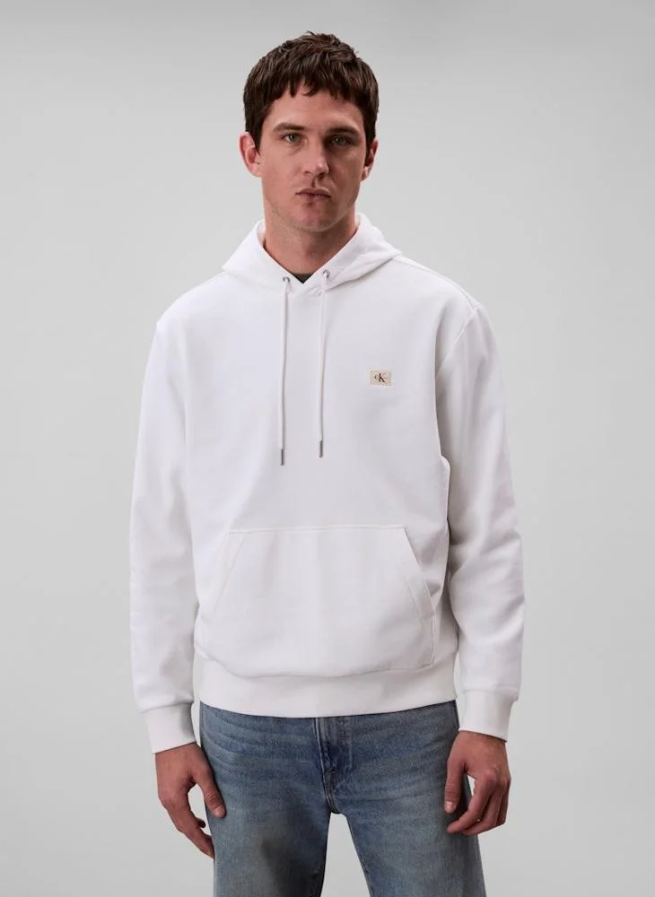 Calvin Klein Jeans – Calvin Klein Jeans Woven Label Terry Hoody for Men | Best Price UAE