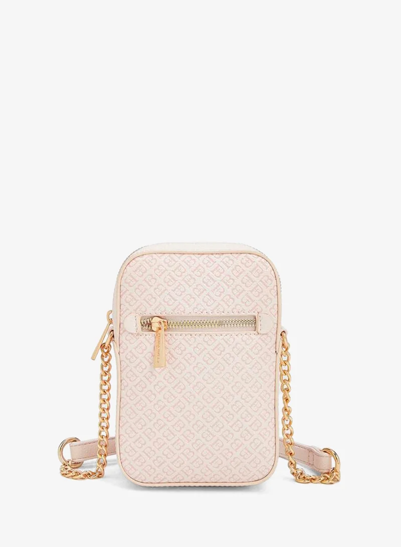 Flora Bella By Shoexpress – Flora Bella By Shoexpress PINK Flora Bella Monogram Print Crossbody Bag With Zip Closure for Women | Best Price UAE