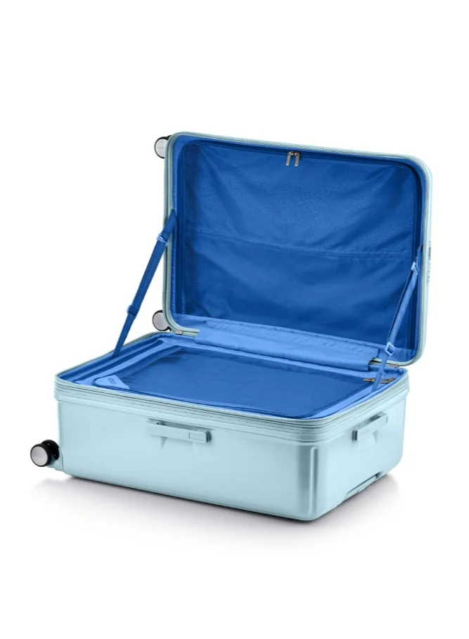American Tourister – American Tourister Sparky Suitcase, 4 Spinner Wheels, Hard Top, Polycarbonate, Mint Green|Lightweight|STEPause™ Wheel Stopper|TSA 008|PlentiVol™ Maximum Volume|DuoSaf™ Security Zipper – 3 Years Global Warranty | Best Price UAE