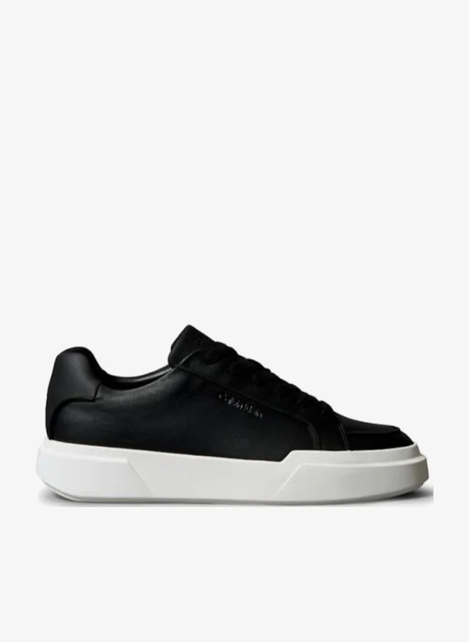 Calvin Klein – Calvin Klein Black/Bright White Ck Avenue – Leather Logo Sneakers for Men | Best Price UAE
