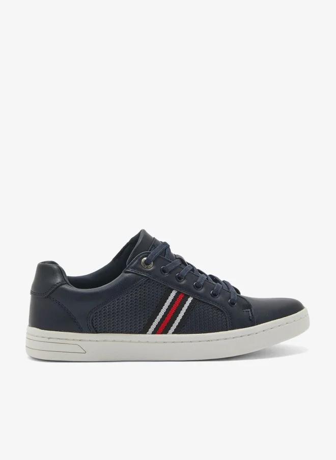 Seventy Five – Seventy Five Navy Casual Webbing Detail Low Top Sneakers for Men | Best Price UAE