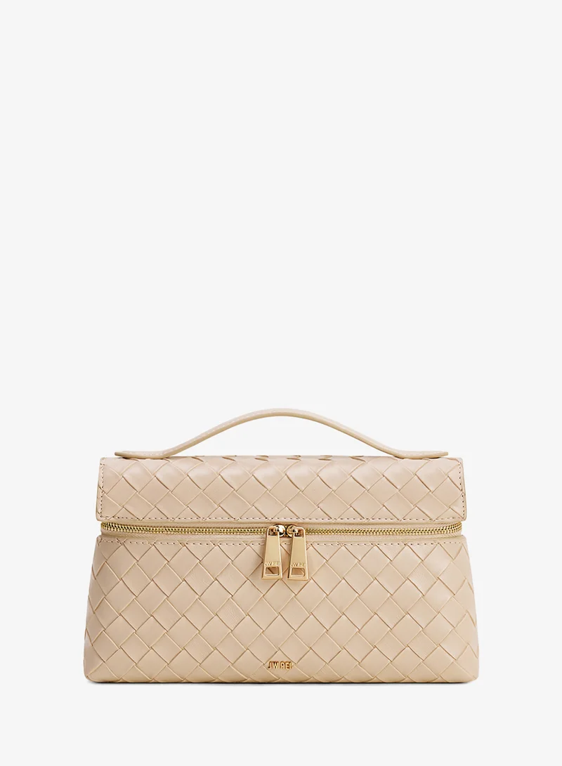 Jw Pei – Jw Pei Light Apricot Thea Woven Top Handle Vanity Bag for Women | Best Price UAE